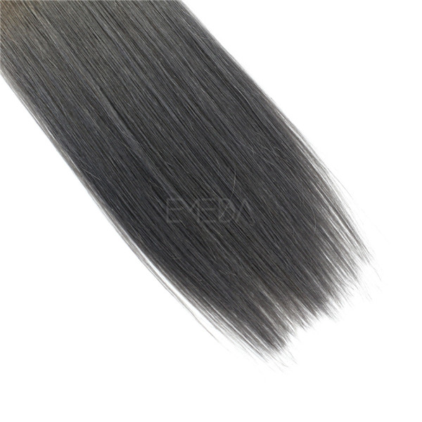  Grey remy triple weft clip in hair extension LJ219
